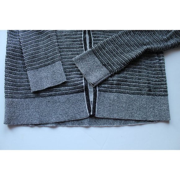 Maje Madame Fine Knit Cardigan Metallic Silver Size 1/ Small - Picture 6 of 10